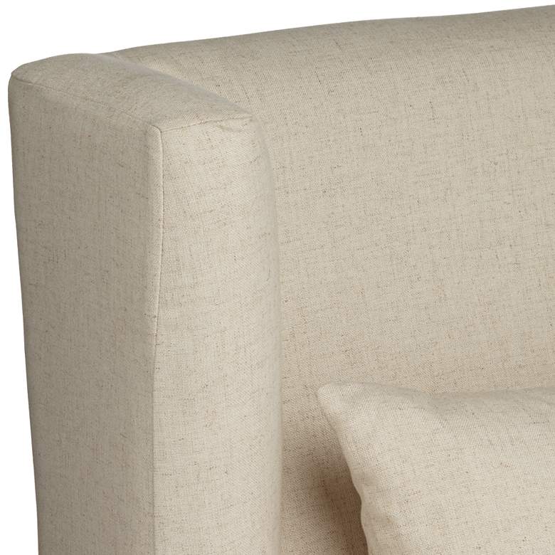 Image 5 Pomona Oatmeal Fabric Slipcover Accent Chair more views