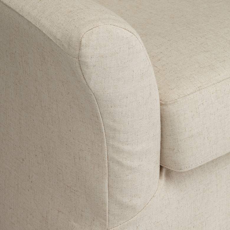 Image 6 Pomona Oatmeal Fabric Slipcover Accent Chair more views