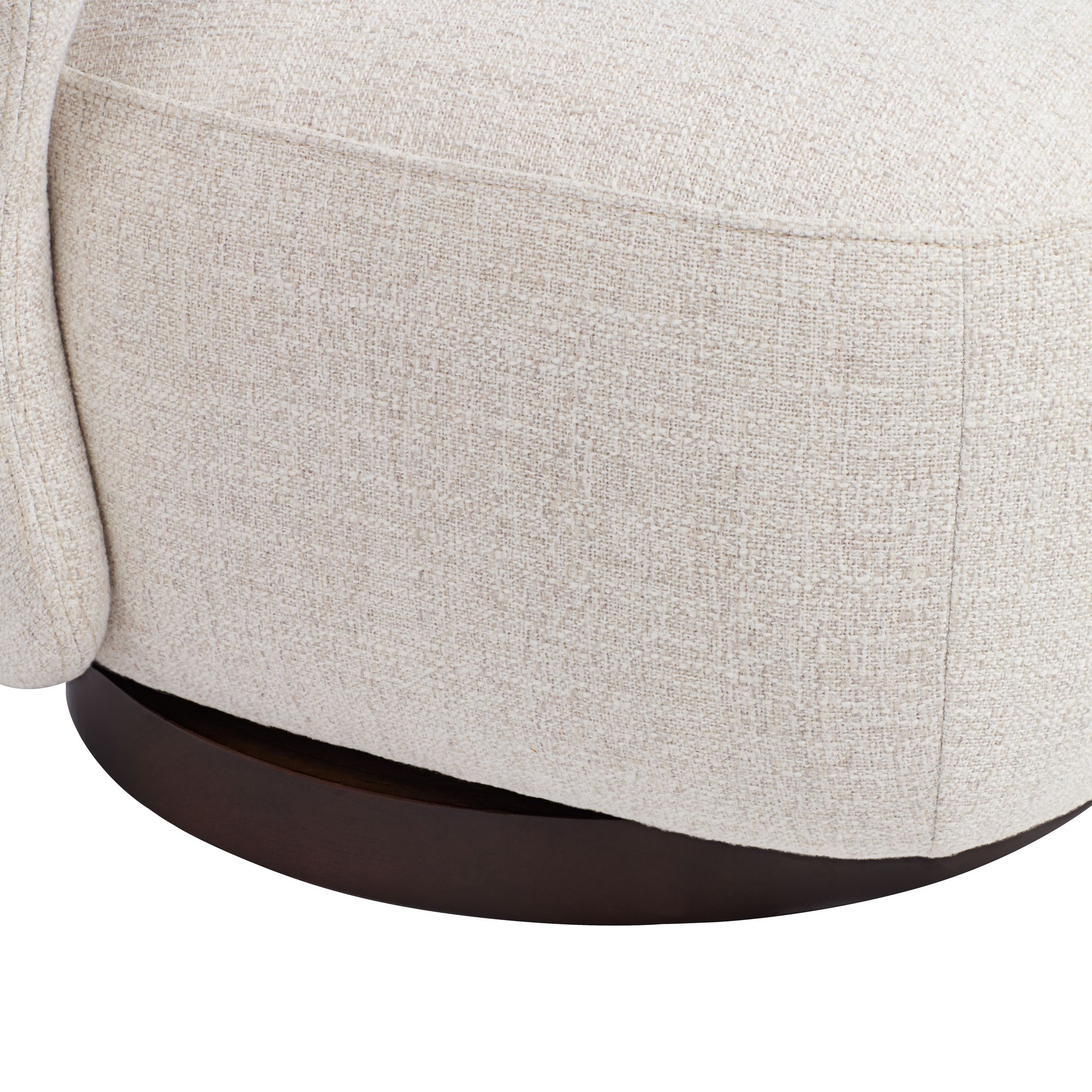 Image 6 Pomona Off-White 30" Wide Nathan Wheat Occasional Swivel Chair more views