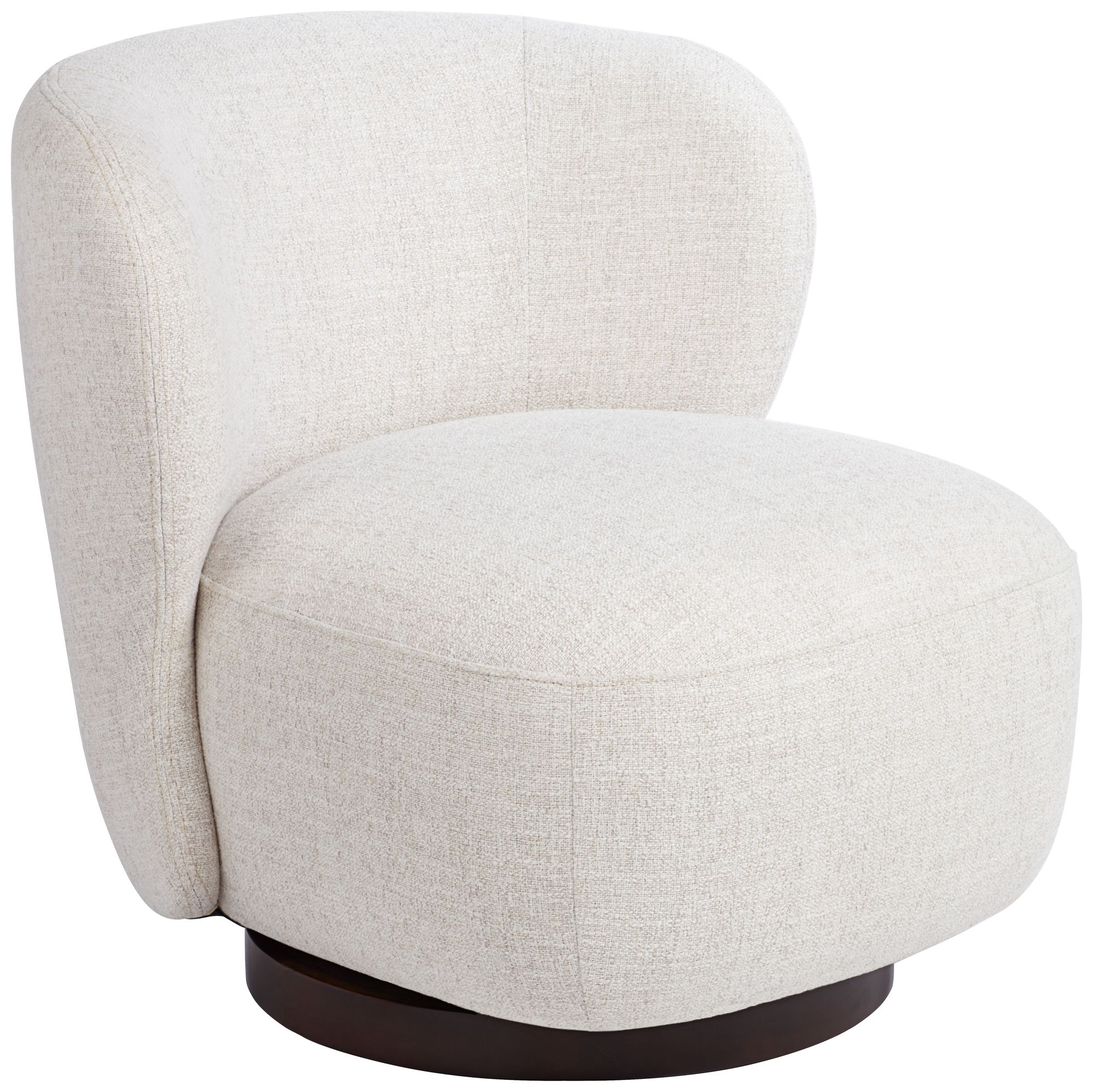 Pomona Off-White 30" Wide Nathan Wheat Occasional Swivel Chair