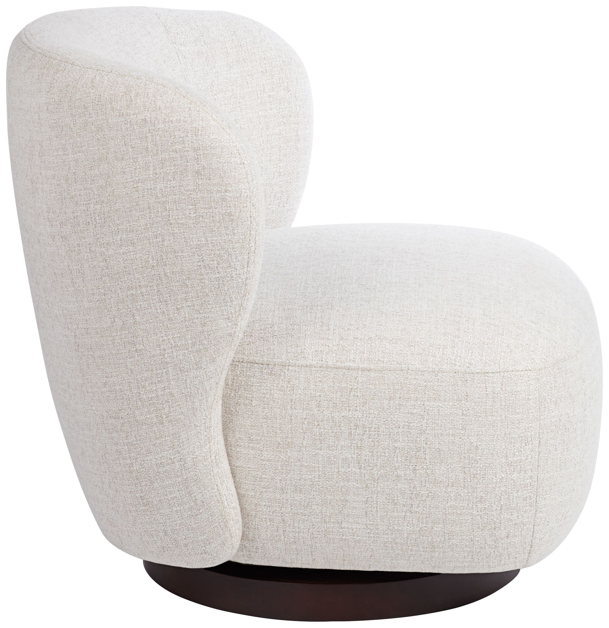Pomona Off-White 30" Wide Nathan Wheat Occasional Swivel Chair