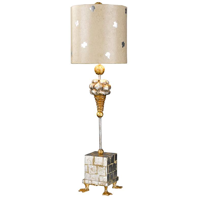Image 1 Pompadour X Gold Silver Leaf Steel Table Lamp