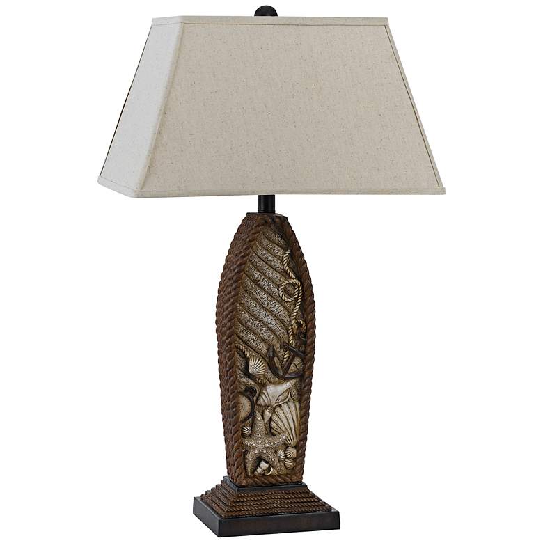 Image 1 Pompano Distressed Rope Table Lamp