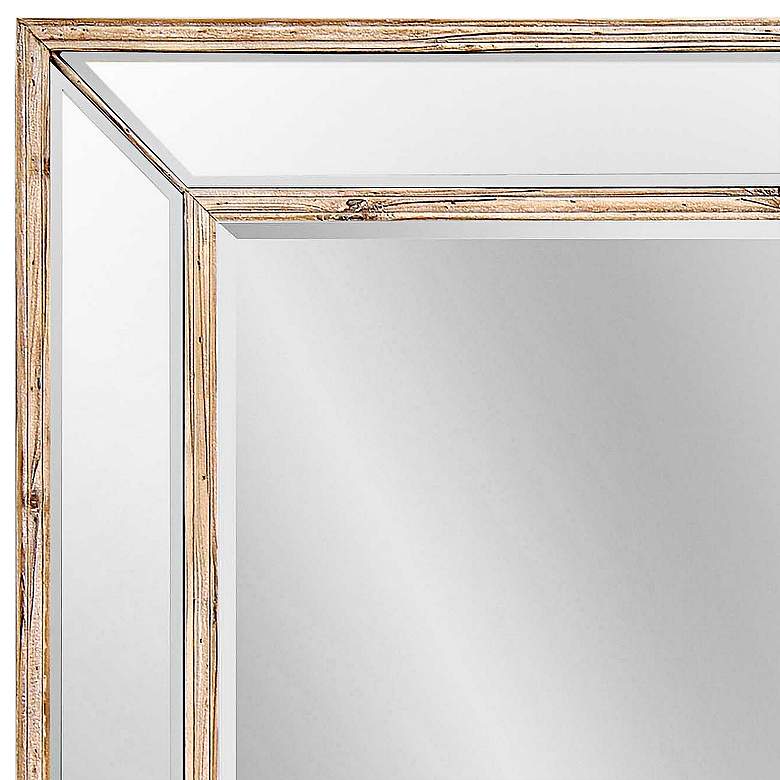 Image 2 Pompano Scrubbed Pine 31 inch x 47 inch Rectangular Wall Mirror more views