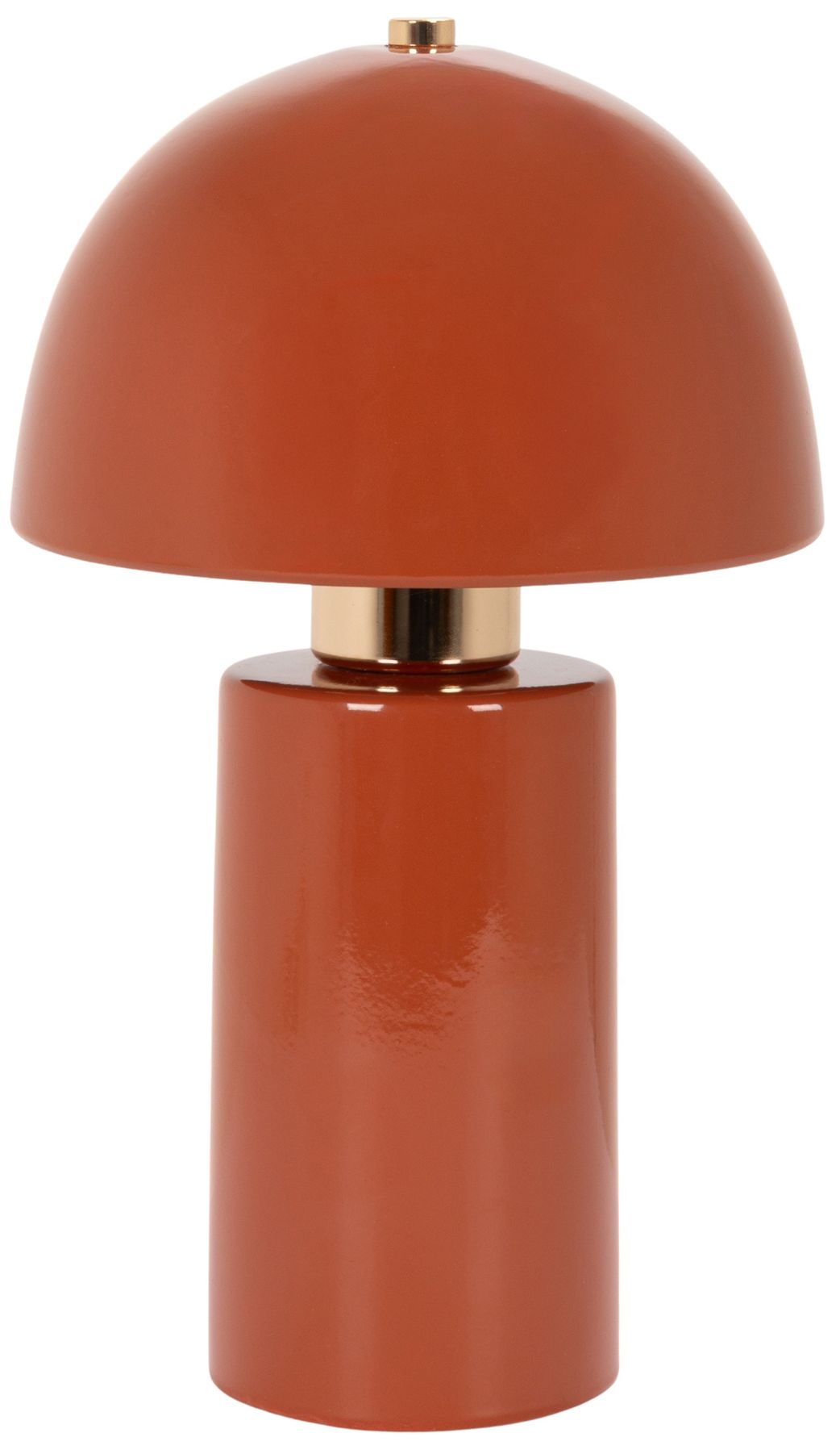 Image 4 Pompeii 12" Terracotta Glazed Ceramic Table Lamp with Ceramic Dome Shade more views