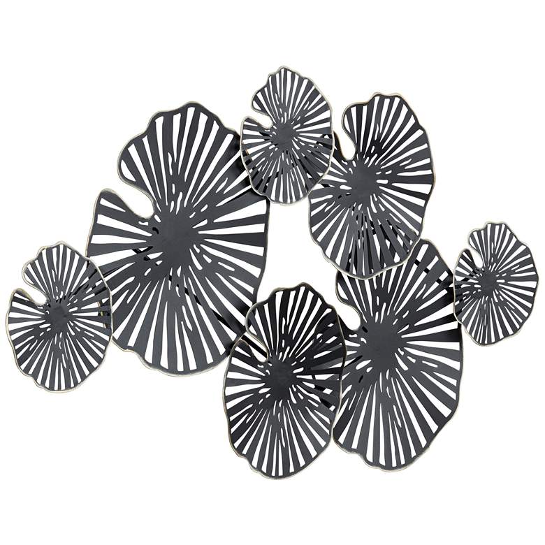 Image 5 Ponderay 40 1/2 inch Wide Black Fan Metal Wall Art more views