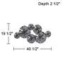 7_Ponderay 40 1/2" Wide Black Metal Wall Art with Soft Gold Edging more views
