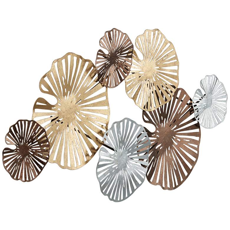 Image 5 Ponderay 40 3/4 inch Wide Modern Multi-Color Fan Metal Wall Art more views