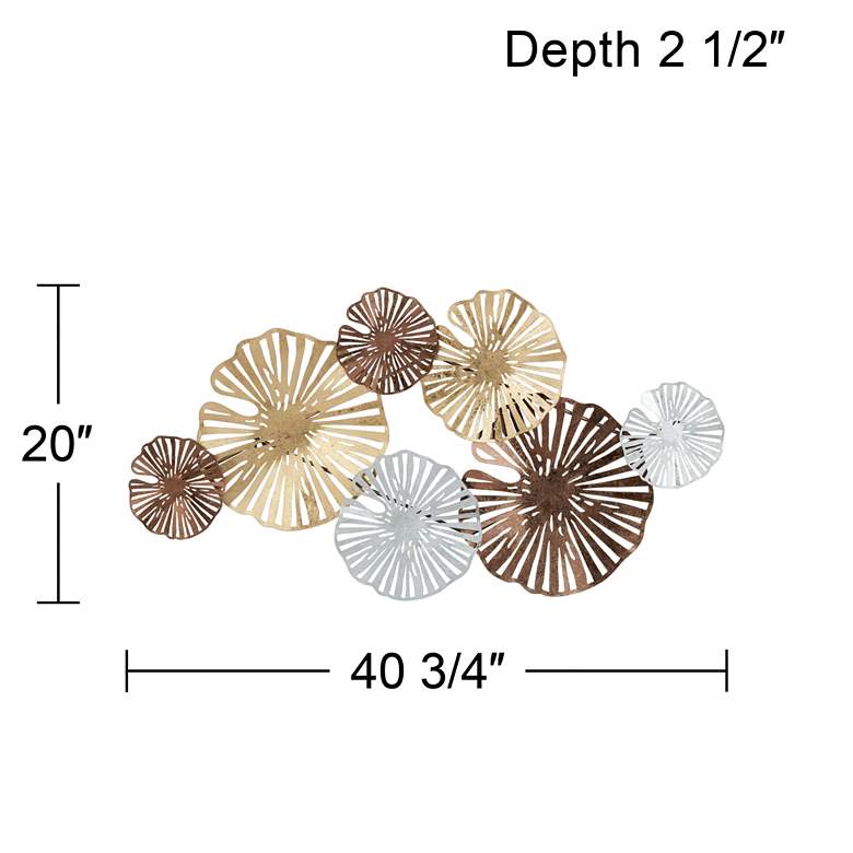 Image 6 Ponderay 40 3/4" Wide Modern Multi-Color Fan Metal Wall Art more views