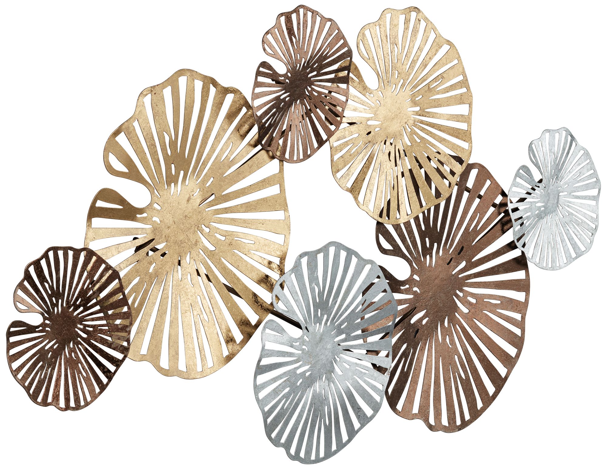 Ponderay 40 3/4" Wide MultiColor Fan Metal Wall Art 91A72 Lamps Plus