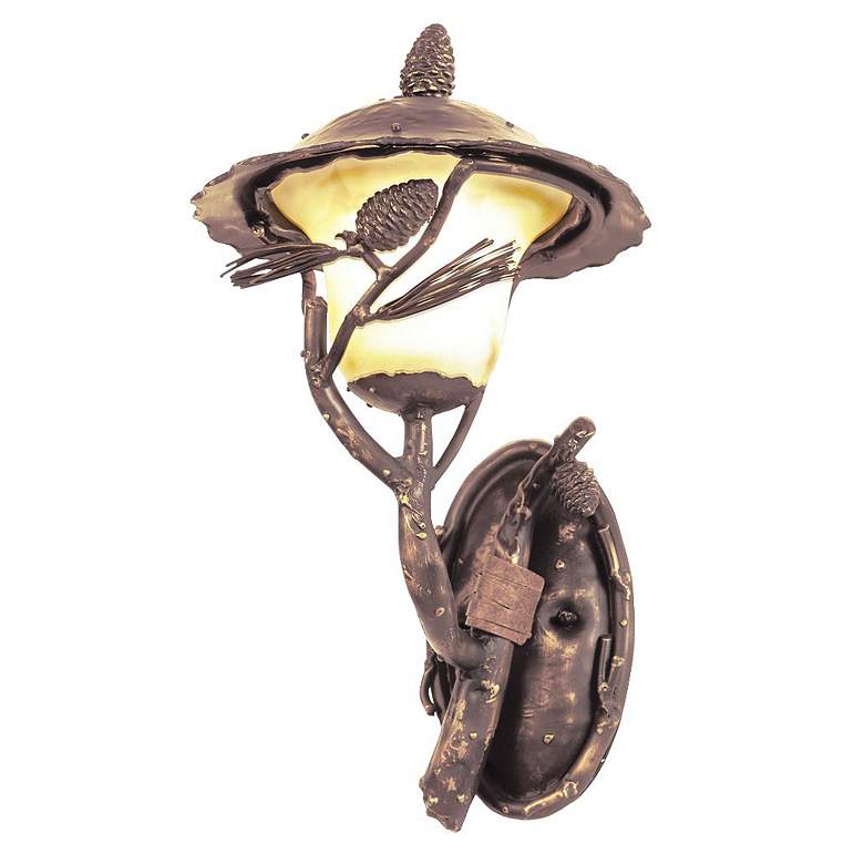 Image 1 Ponderosa Collection 18 inch High Outdoor Wall Light
