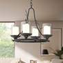 1_Ponderosa Ridge 22" Wide Weathered Spruce 4-Light Chandelier