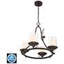 5_Ponderosa Ridge 22" Wide Weathered Spruce 4-Light Chandelier more views