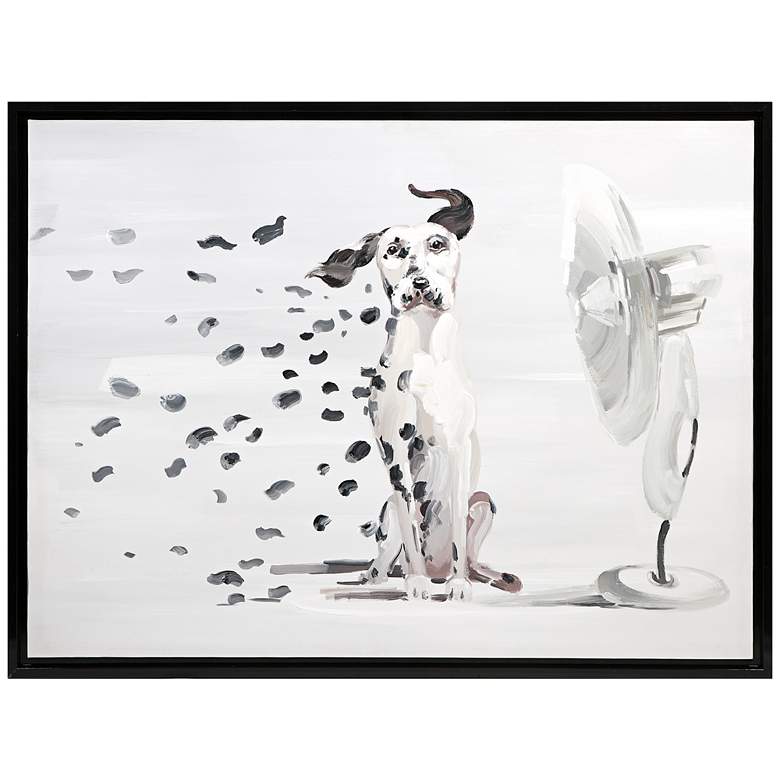 Image 1 Pongo Spots 49 3/4 inch High Framed Canvas Wall Art