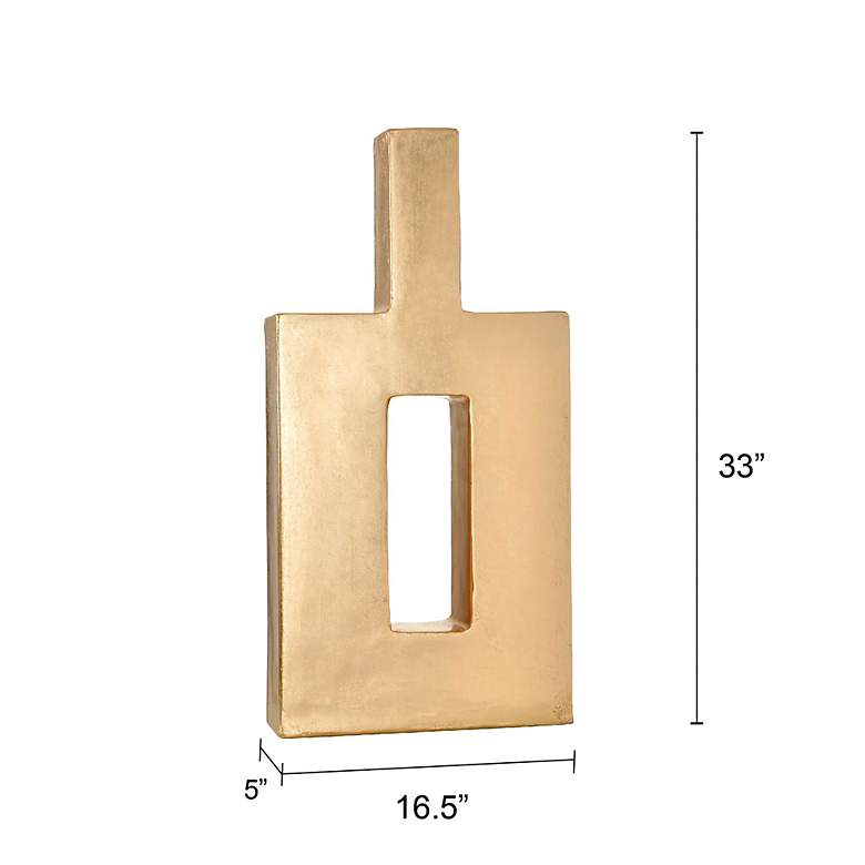 Image 4 Pont Gold Leaf 33" High Cast Resin Vase more views