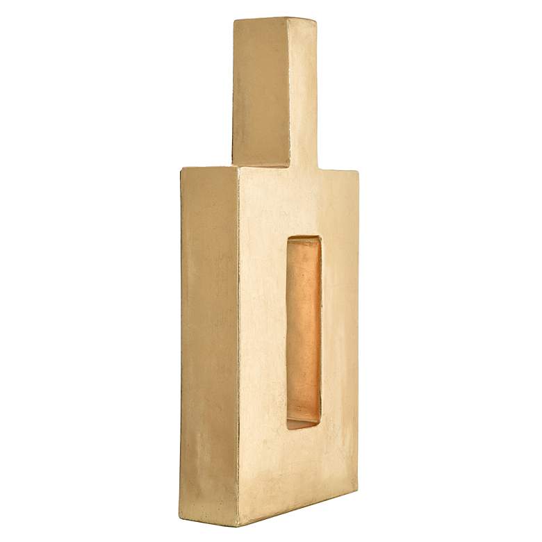 Image 5 Pont Gold Leaf 33" High Cast Resin Vase more views