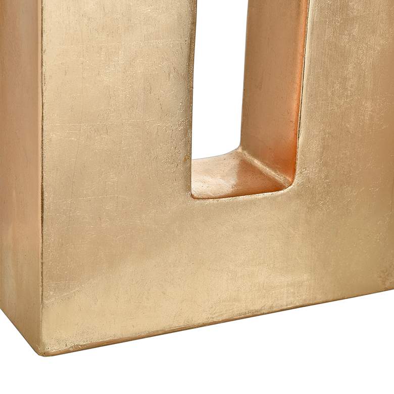 Image 6 Pont Gold Leaf 33" High Cast Resin Vase more views