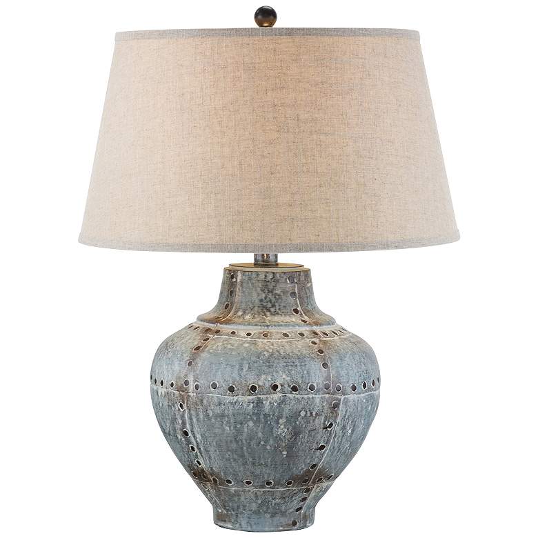Image 1 Ponte Lore 26" Hydrocal Concrete Aged Gray LED Table Lamp