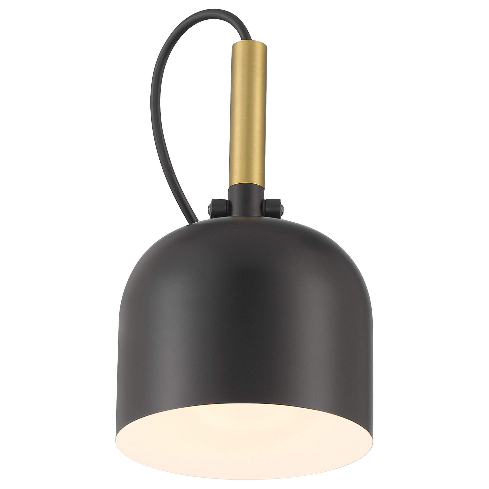 Thumbnail2 of Ponti 8.5" Wide Black with Antique Brushed Brass LED Reading Light more views