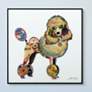 Poodle 24" Square Framed Printed Art Glass Wall Art