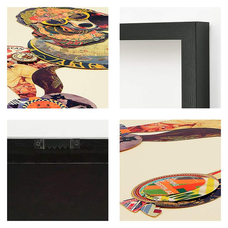 Image 3 Poodle 25" High Dimensional Collage Framed Wall Art more views