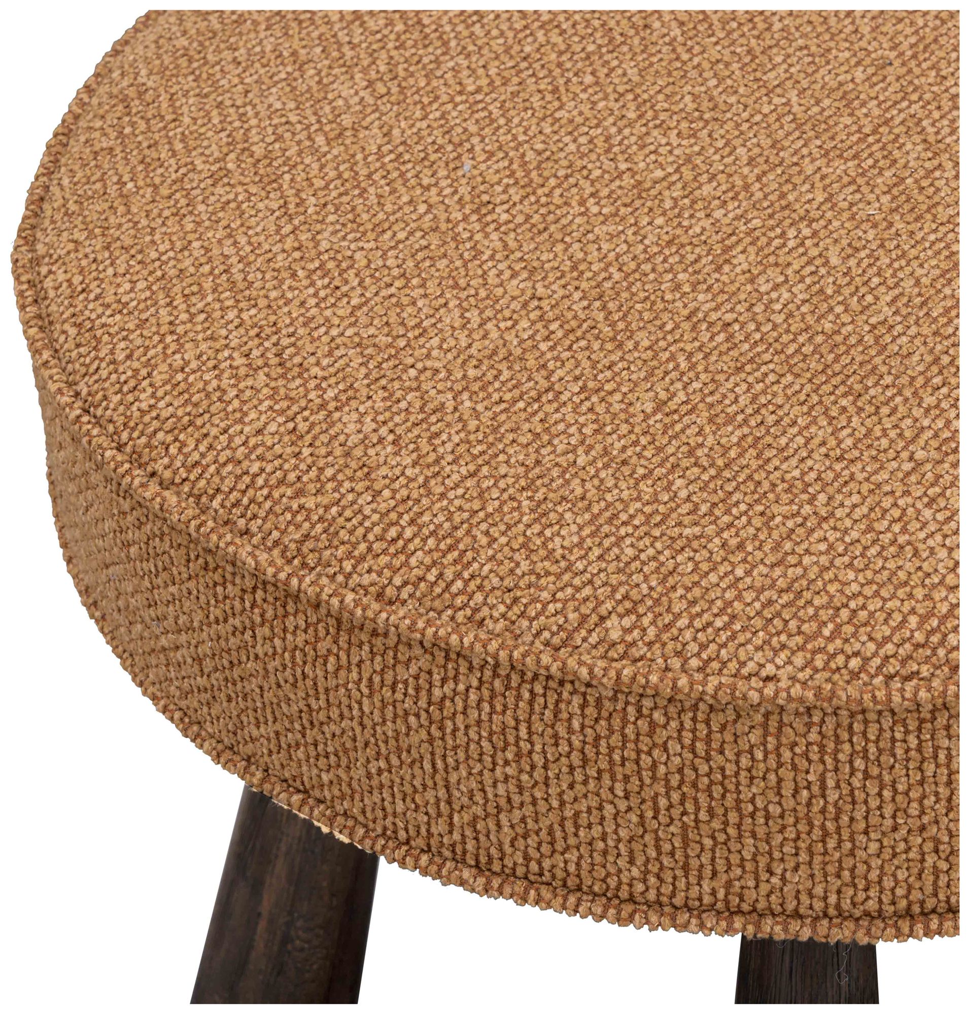 Image 5 Pookie Golden Brown Heavy Texture Fabric Stool more views