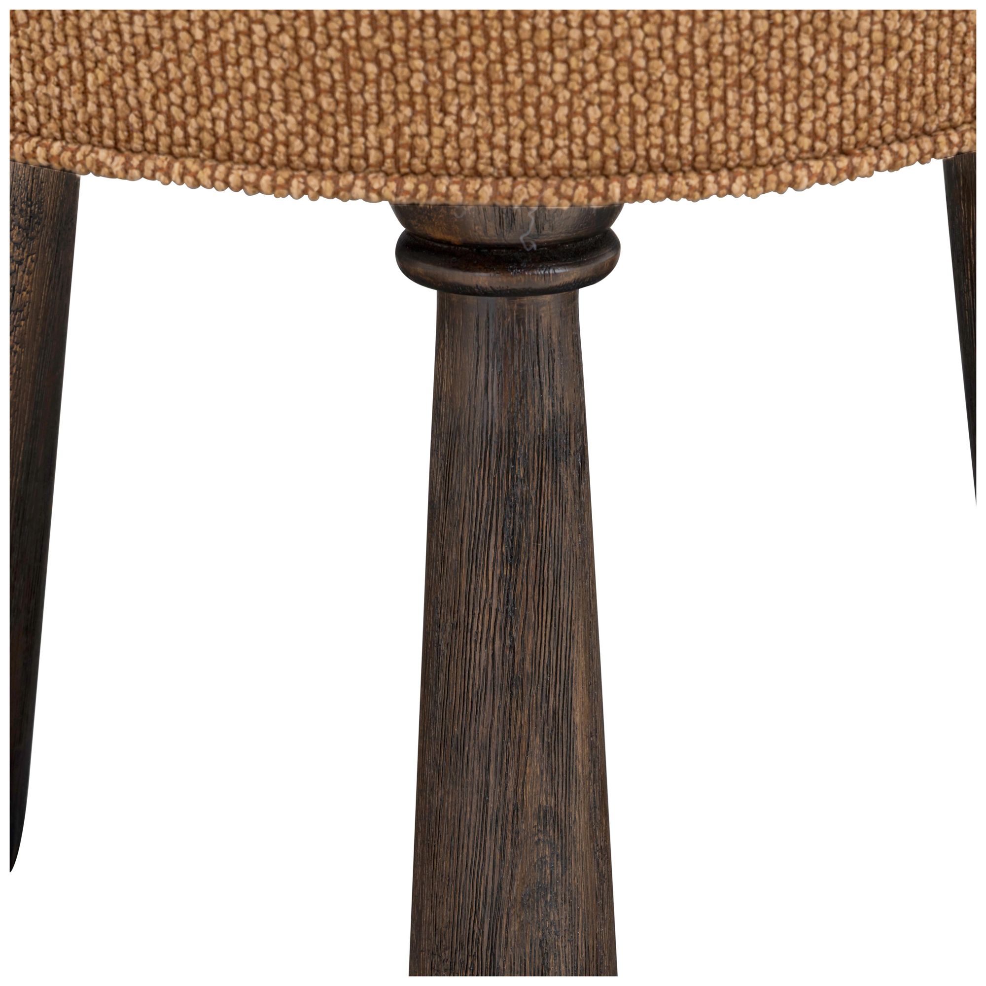 Image 6 Pookie Golden Brown Heavy Texture Fabric Stool more views