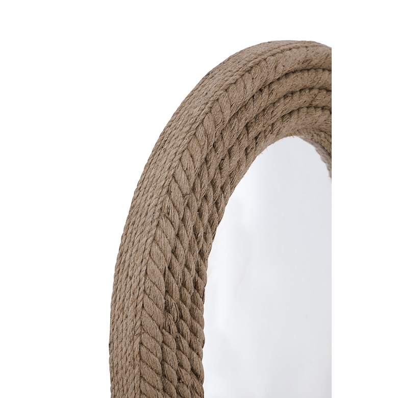 Image 4 Poole Natural Brown Rope 32" x 44" Oval Wall Mirror more views