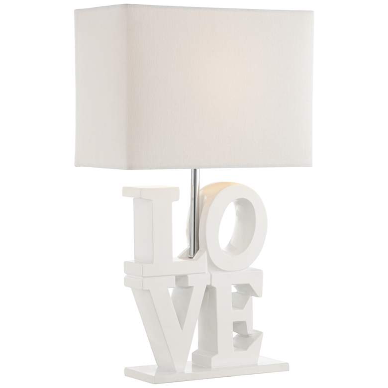 Image 1 Pop Art 20 inch High Love Sculpture Accent Table Lamp