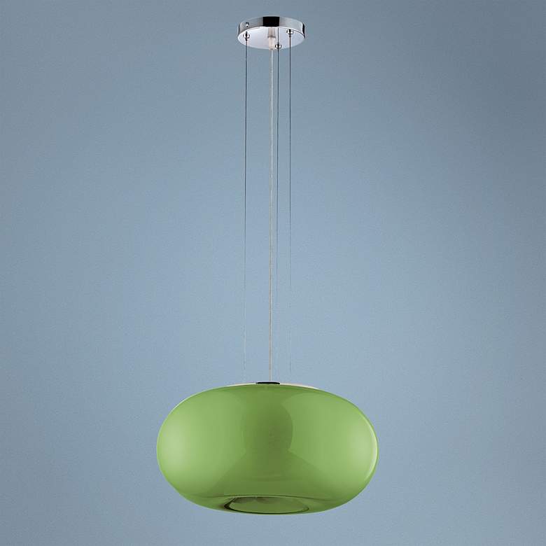 Image 1 Pop Collection Green Glass 15" Wide Pendant