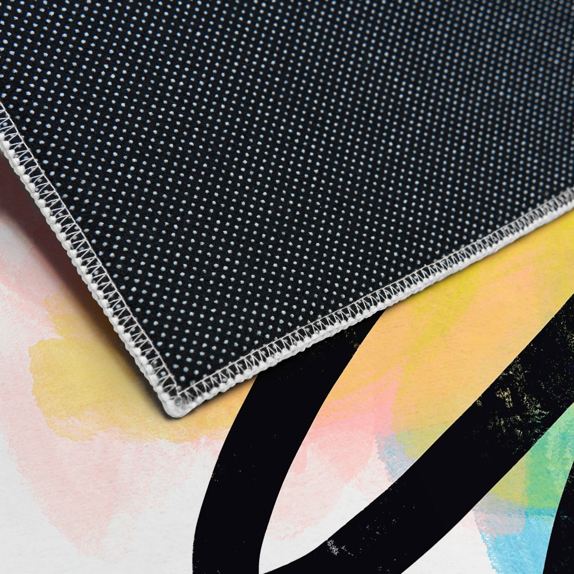 Image 4 Pop Flower II Washable Art Area Rug size 8'x10' more views