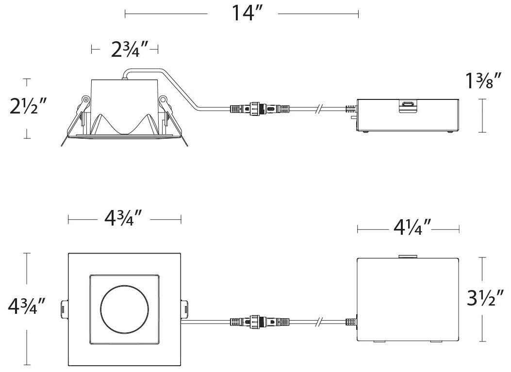 Image 4 Pop-in 2.5"H x 4.75"W 1-Light 4" LED Kit in Black more views