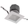 Pop-in 4" White Square Remodel LED Recessed 5-CCT Downlight Kit