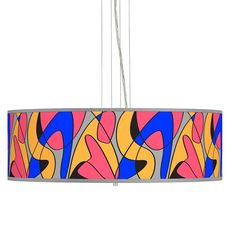 Image 1 Pop Modern Giclee 24" Wide 4-Light Pendant Chandelier