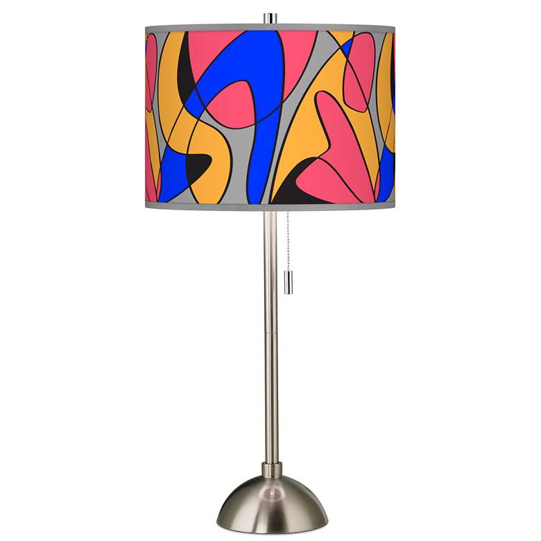 Image 1 Pop Modern Giclee Brushed Nickel Table Lamp