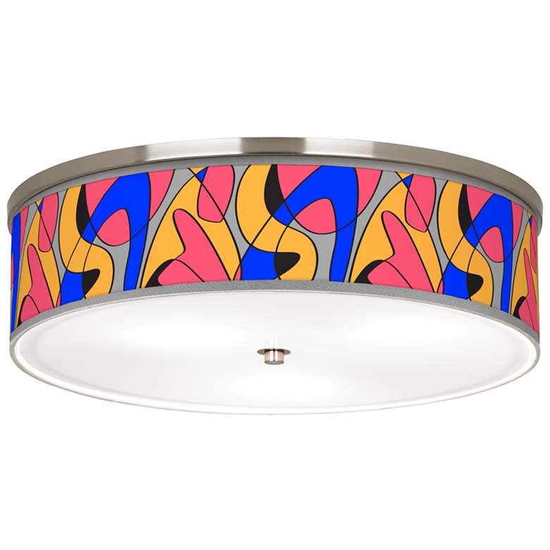 Image 1 Pop Modern Giclee Nickel 20 1/4" Wide Ceiling Light