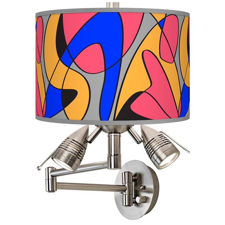 Image 1 Pop Modern Giclee Plug-In Swing Arm Wall Lamp