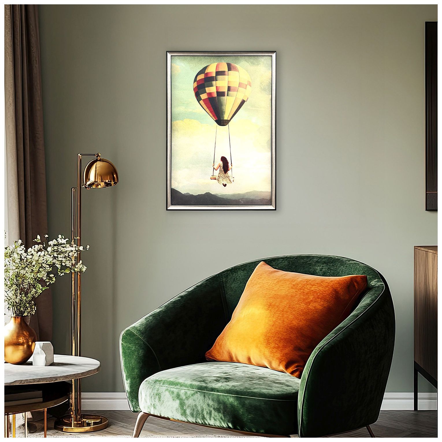 Image 5 Pop View From Above II Non-Glass 21"W x 31"H Non-Glass Framed Art more views