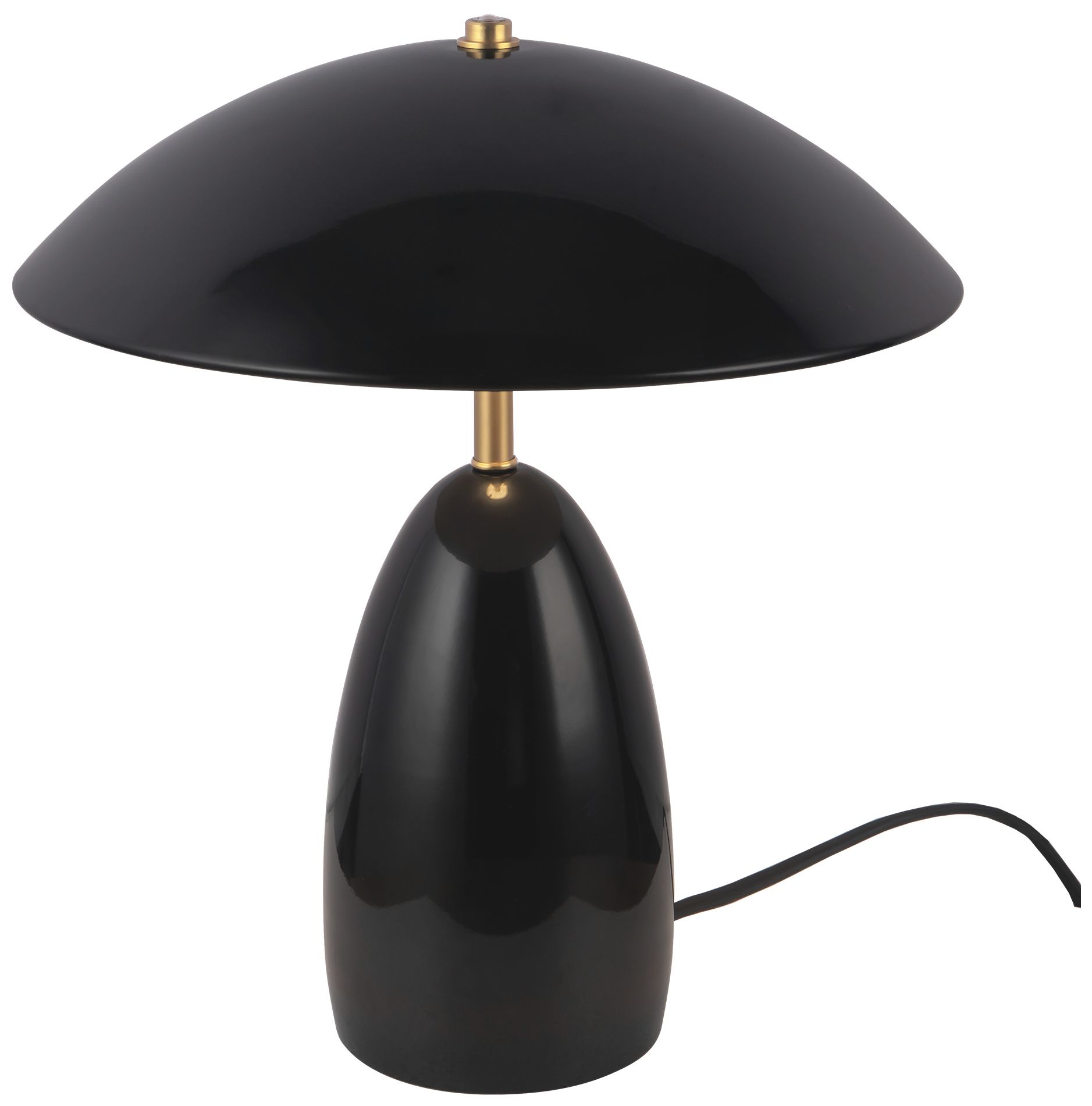 Image 3 Poppy 12-in Black dimmable LED Table Lamp more views