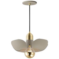 Poppy 12" Pendant - Silver Gold/Satin Brass