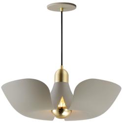 Poppy 18" Pendant - Silver Gold/Satin Brass