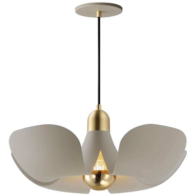 Image 1 Poppy 18" Pendant - Silver Gold/Satin Brass