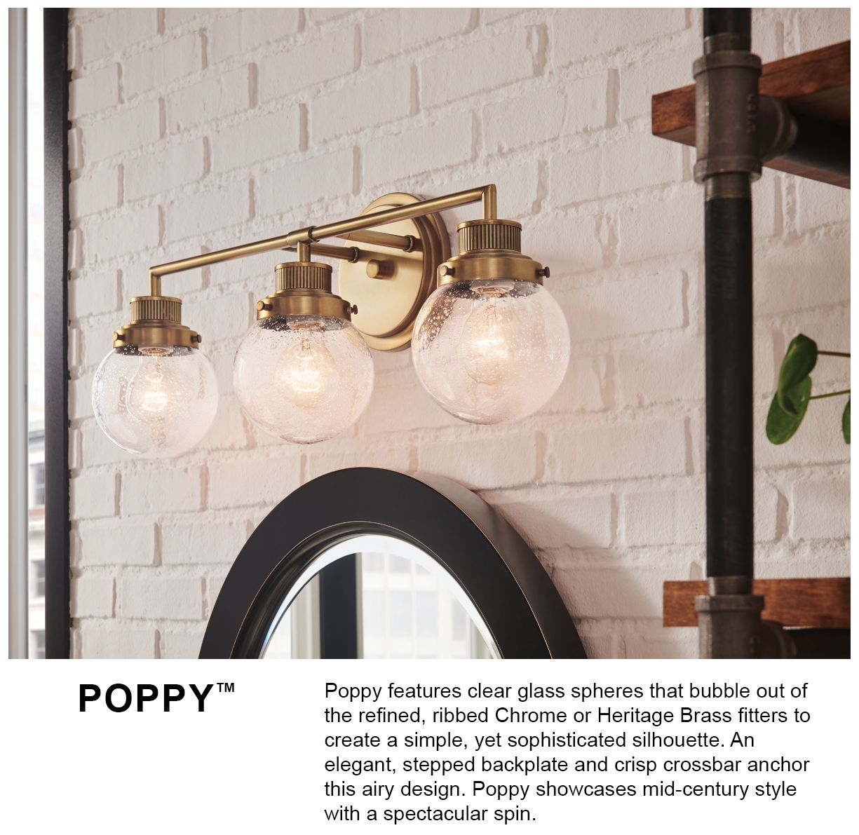 Poppy 24 1/4" Wide Chrome Bath Light by Hinkley Lighting