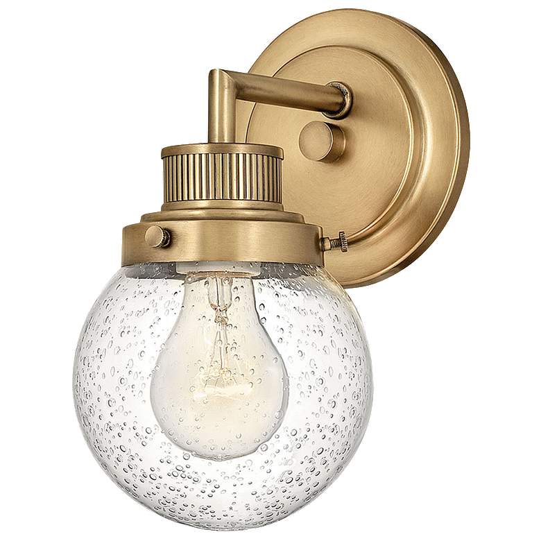 Image 1 Poppy 9 1/2" High Brass Wall Sconce by Hinkley Lighting