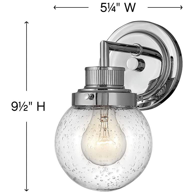 Image 4 Poppy 9 1/2" High Chrome Wall Sconce by Hinkley Lighting more views