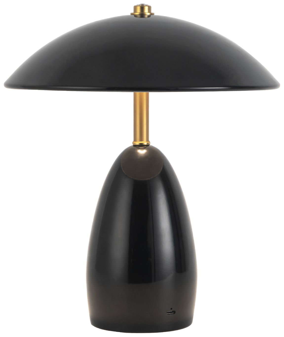 Poppy 9-in Black dimmable LED Table Lamp