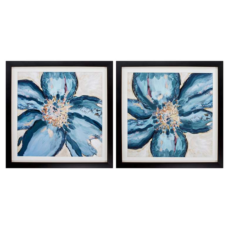 Image 1 Poppy Blue 30" Square 2-Piece Framed Wall Art Set