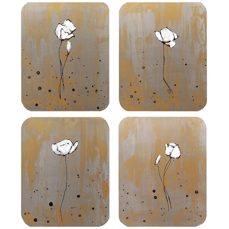 Image 1 Poppy Pleasure 16"W x 20"H Wall Sculpture Set of 4
