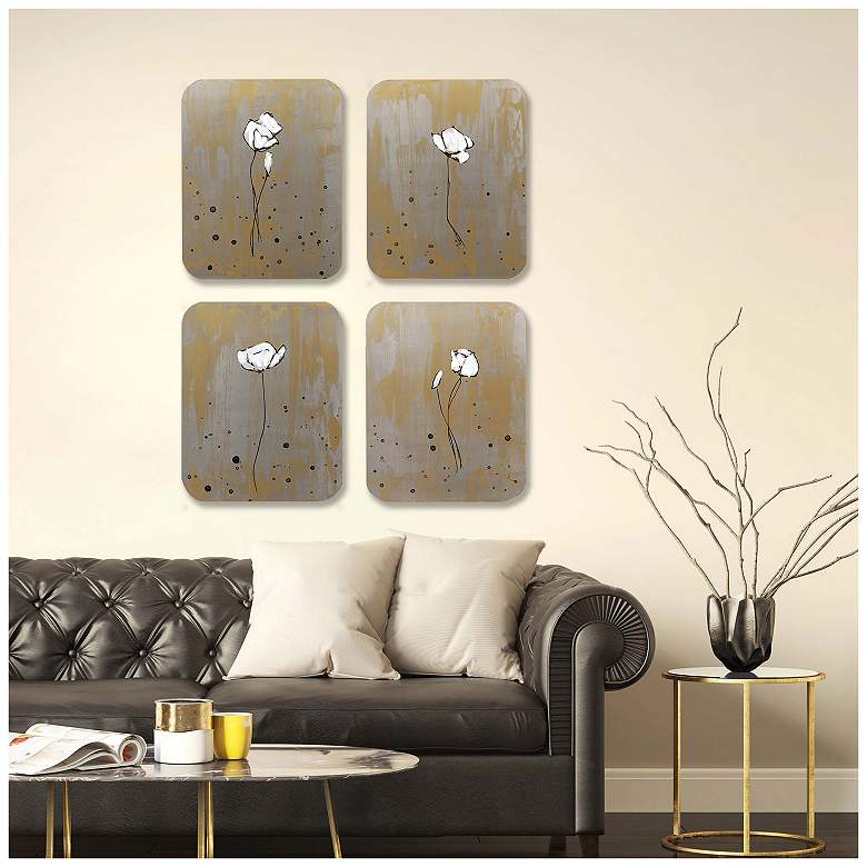 Image 2 Poppy Pleasure 16"W x 20"H Wall Sculpture Set of 4 more views