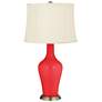 Poppy Red Anya Table Lamp with Dimmer